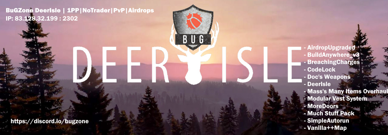 Nederlandse DayZ server - BuGZone DeerIsle BuGZone Deerisle